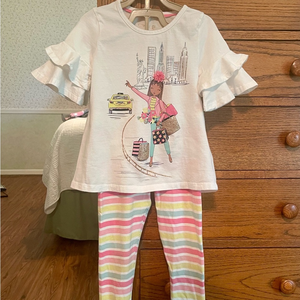 Cynthia Rowley Girls Top & Pants Matching Set
